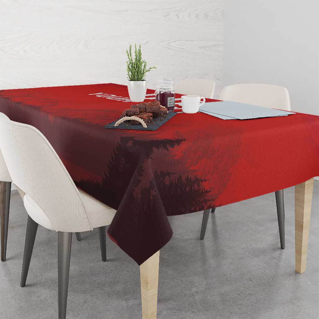 Custom Switzerland Football Tablecloth Red Crosses Go Champions