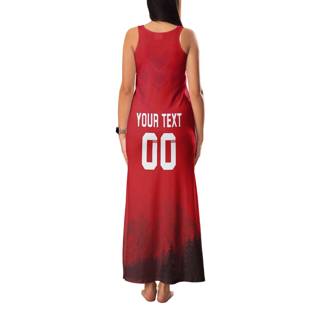 Custom Switzerland Football Tank Maxi Dress Red Crosses Go Champions