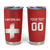 Custom Switzerland Football Tumbler Cup Red Crosses Go Champions