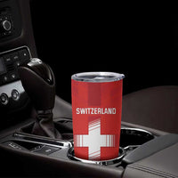 Custom Switzerland Football Tumbler Cup Red Crosses Go Champions