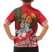 Belarus Pahonia Family Matching Tank Maxi Dress and Hawaiian Shirt Belarusian Patterns