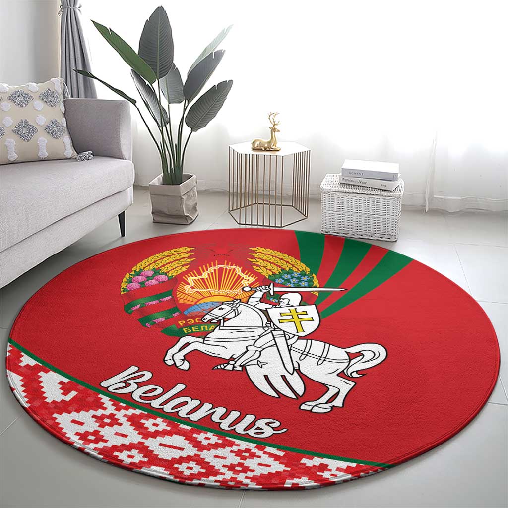 Belarus Pahonia Round Carpet Belarusian Patterns