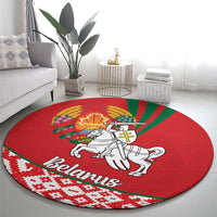 Belarus Pahonia Round Carpet Belarusian Patterns