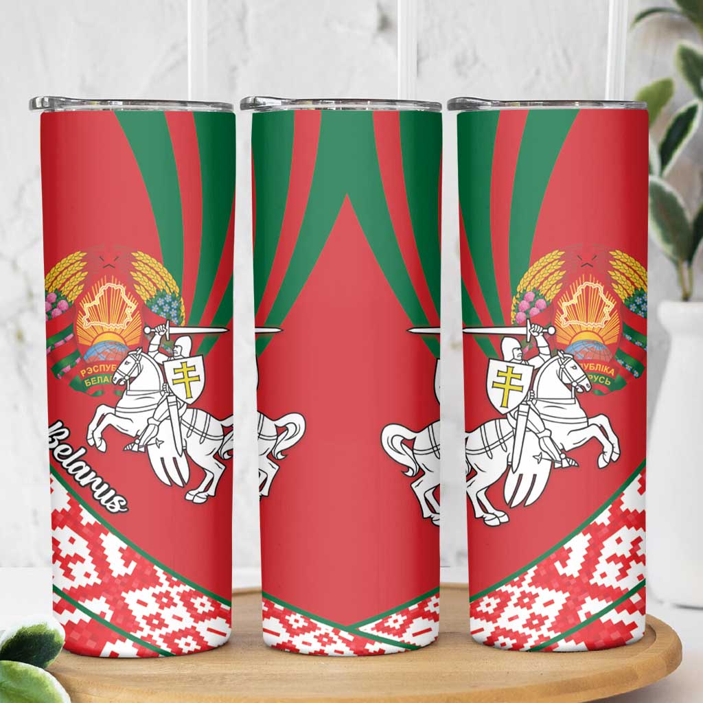 Belarus Pahonia Skinny Tumbler Belarusian Patterns