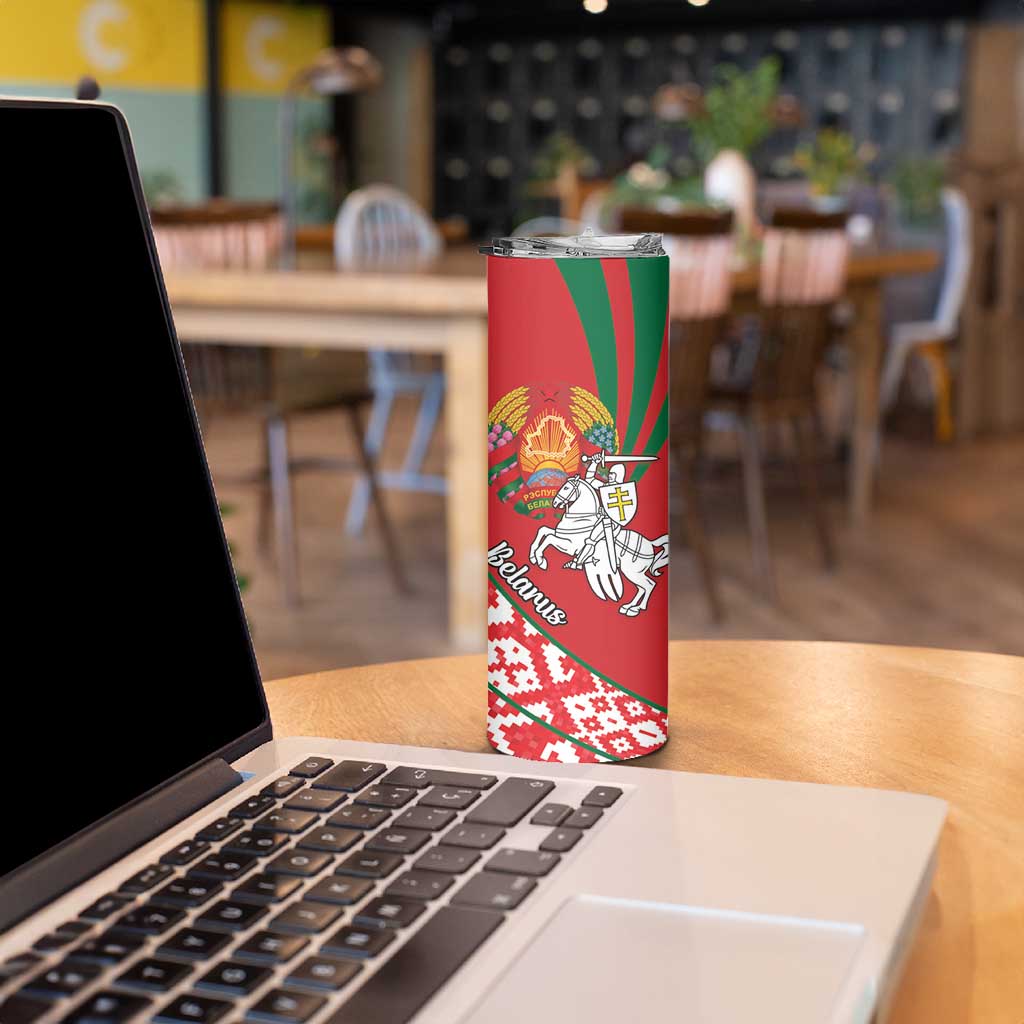 Belarus Pahonia Skinny Tumbler Belarusian Patterns