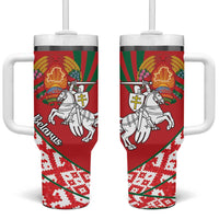Belarus Pahonia Tumbler With Handle Belarusian Patterns