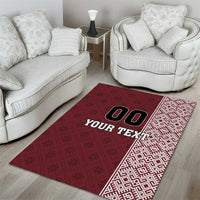 Custom Belarus Football Area Rug The White Wings Red Version