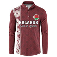 Custom Belarus Football Button Sweatshirt The White Wings Red Version
