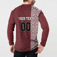 Custom Belarus Football Button Sweatshirt The White Wings Red Version