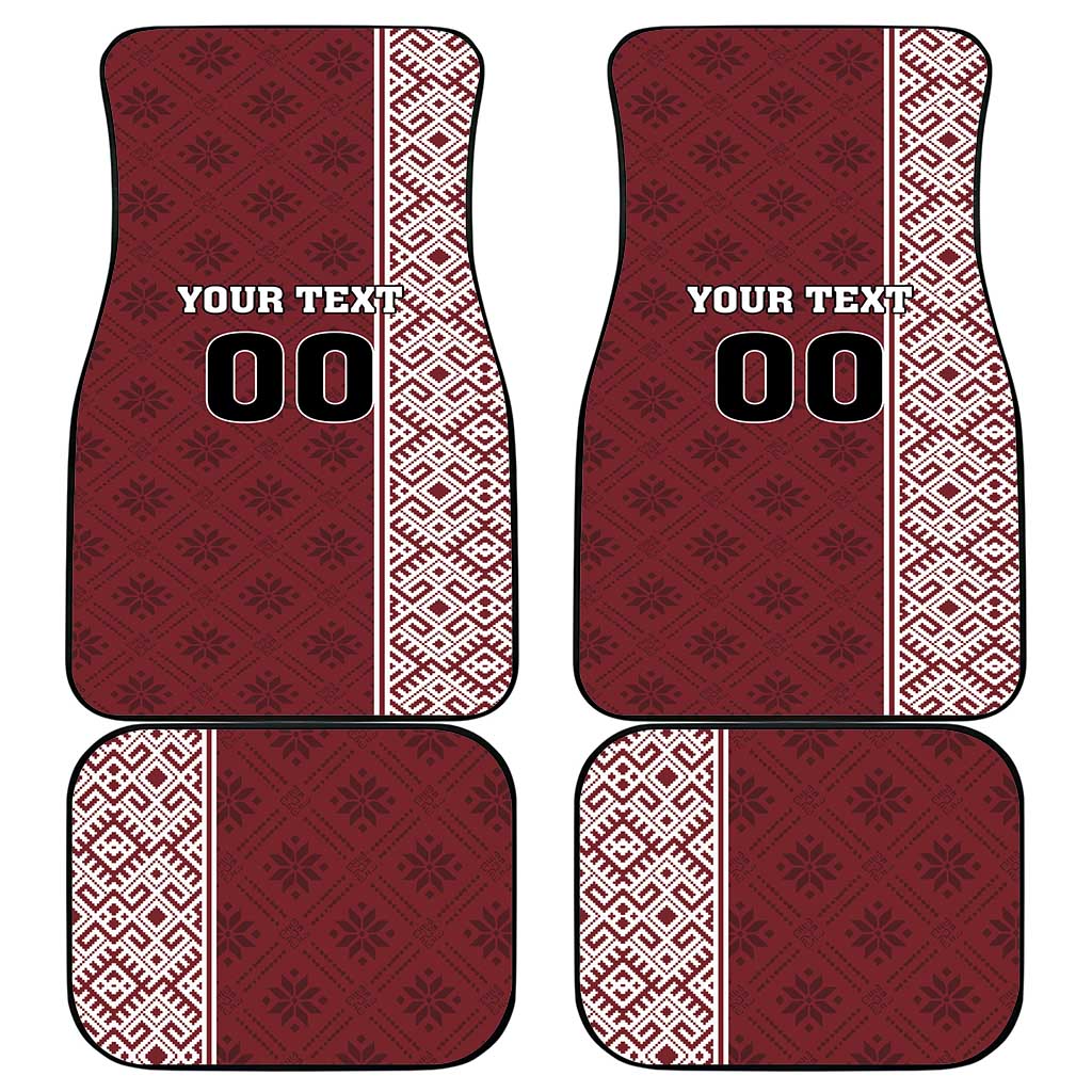 Custom Belarus Football Car Mats The White Wings Red Version