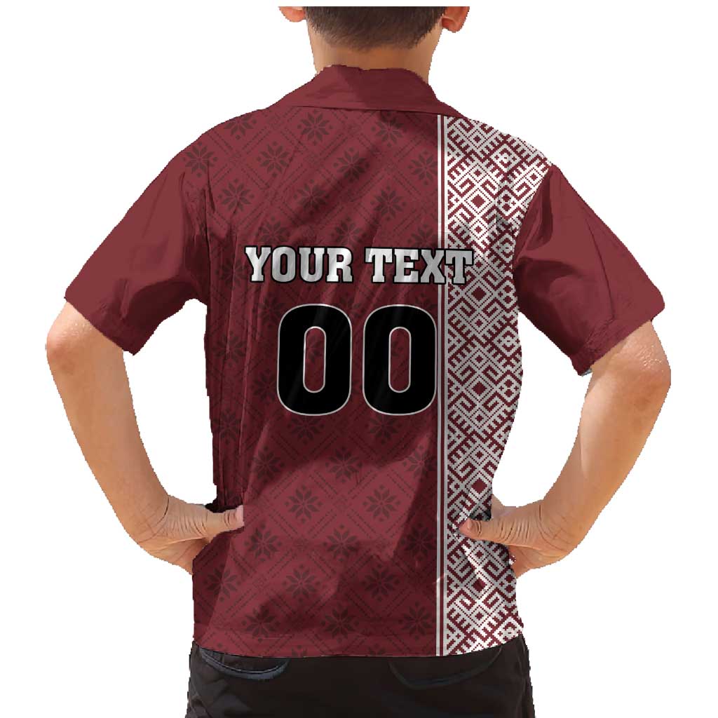 Custom Belarus Football Family Matching Mermaid Dress and Hawaiian Shirt The White Wings Red Version