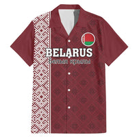 Custom Belarus Football Family Matching Mermaid Dress and Hawaiian Shirt The White Wings Red Version