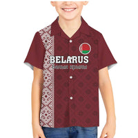 Custom Belarus Football Family Matching Mermaid Dress and Hawaiian Shirt The White Wings Red Version