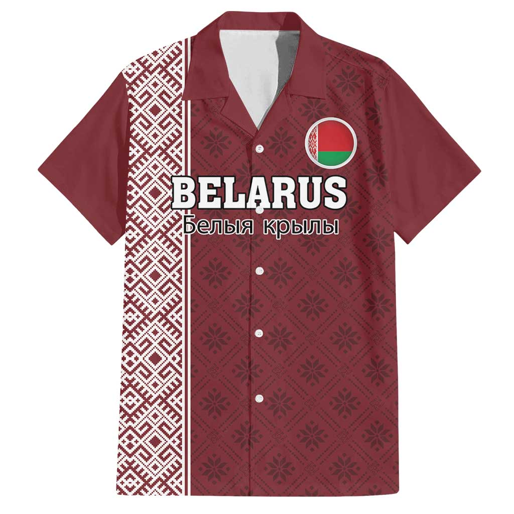 Custom Belarus Football Family Matching Tank Maxi Dress and Hawaiian Shirt The White Wings Red Version