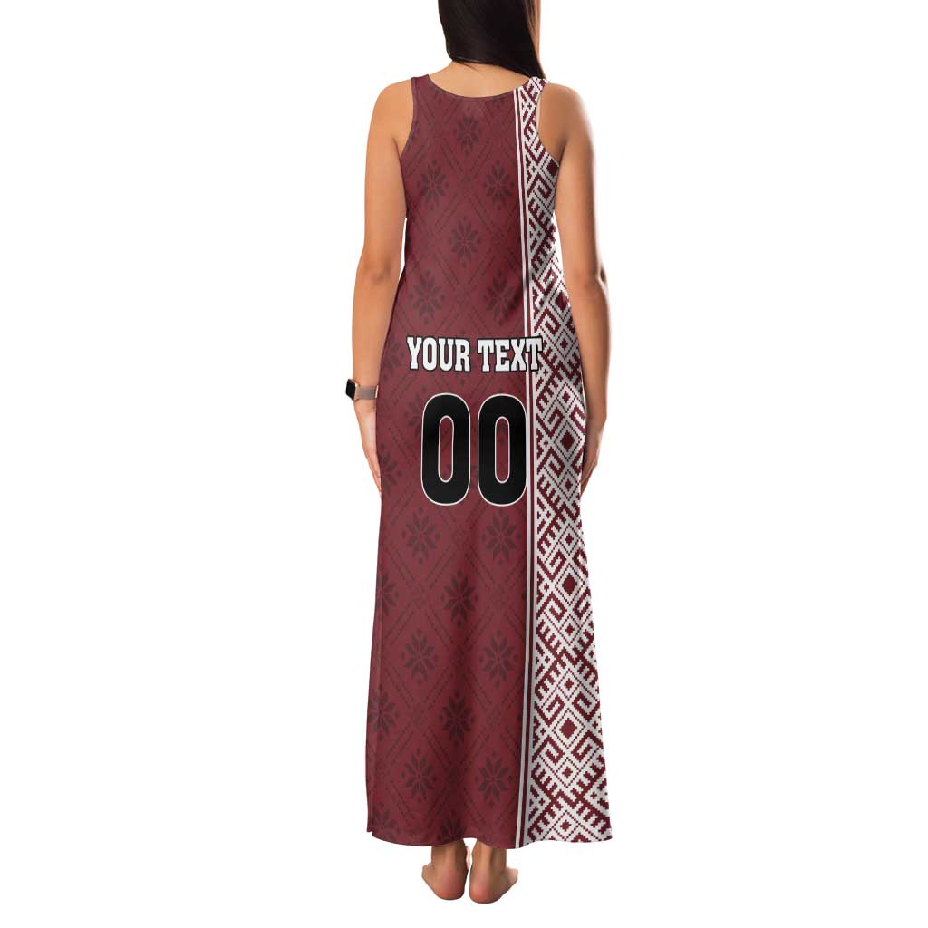 Custom Belarus Football Family Matching Tank Maxi Dress and Hawaiian Shirt The White Wings Red Version