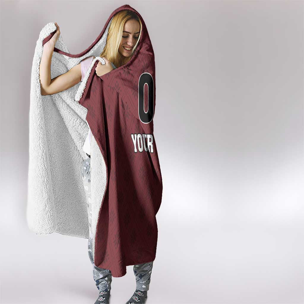 Custom Belarus Football Hooded Blanket The White Wings Red Version