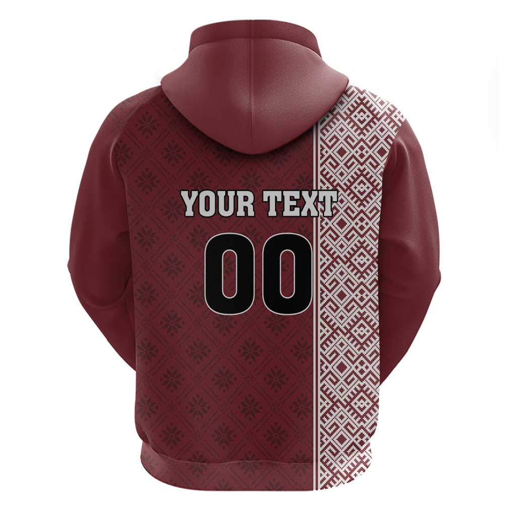 Custom Belarus Football Hoodie The White Wings Red Version