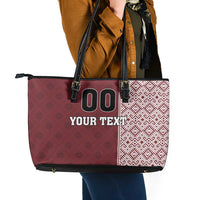 Custom Belarus Football Leather Tote Bag The White Wings Red Version