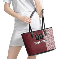 Custom Belarus Football Leather Tote Bag The White Wings Red Version