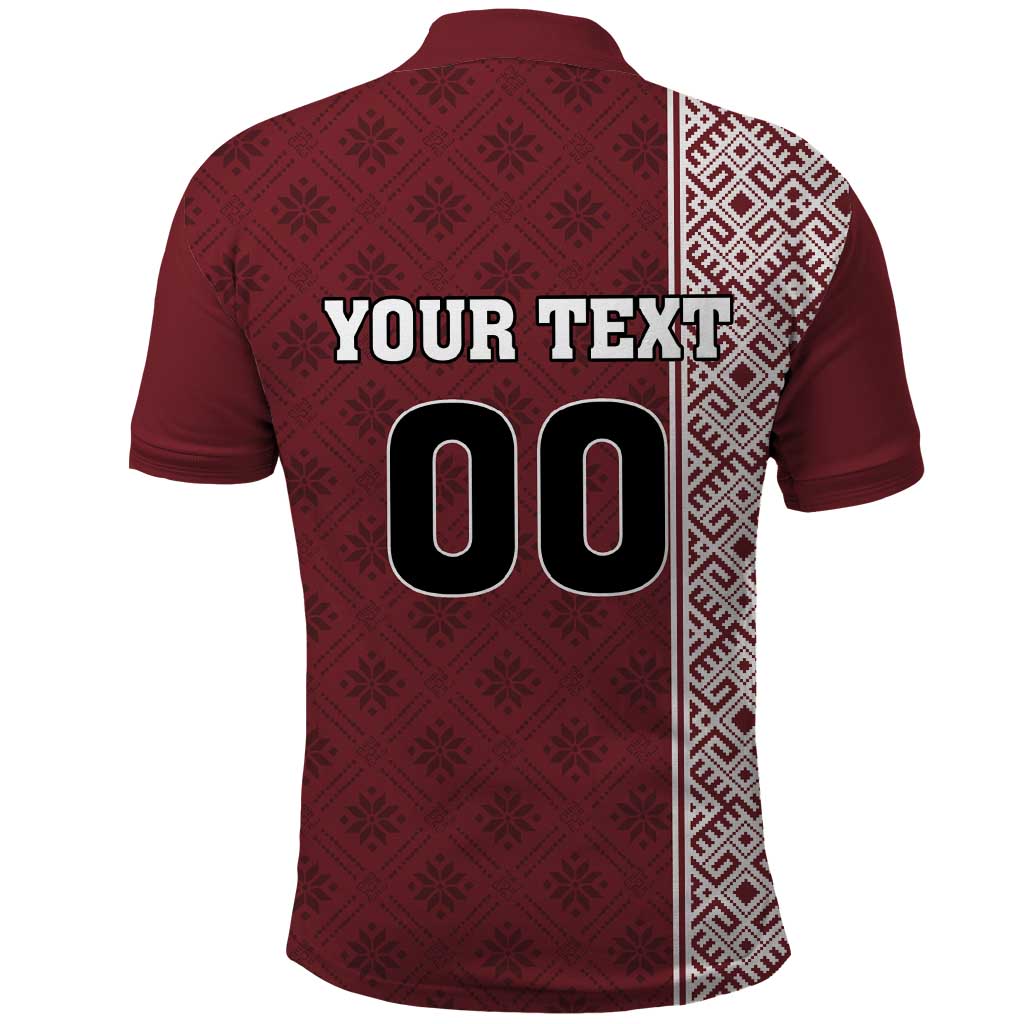 Custom Belarus Football Polo Shirt The White Wings Red Version