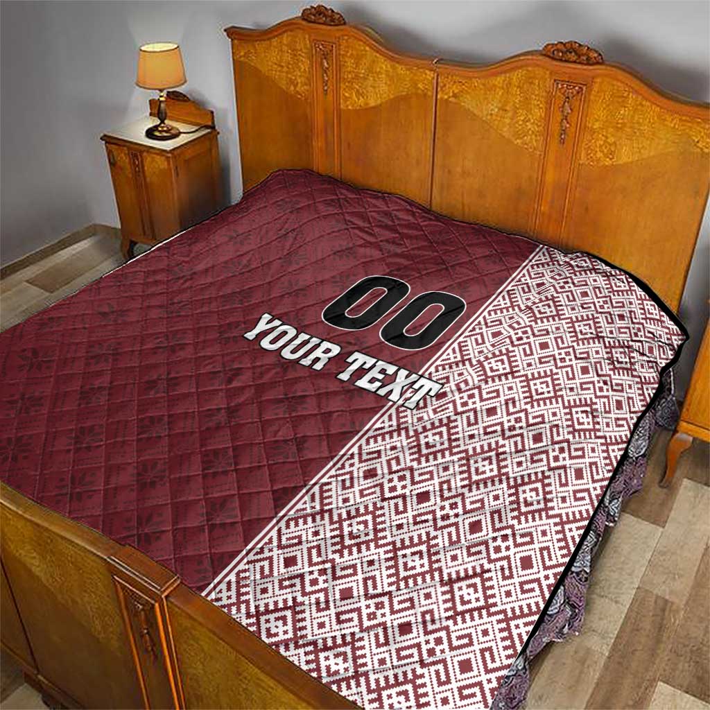 Custom Belarus Football Quilt The White Wings Red Version