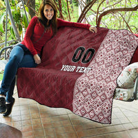 Custom Belarus Football Quilt The White Wings Red Version