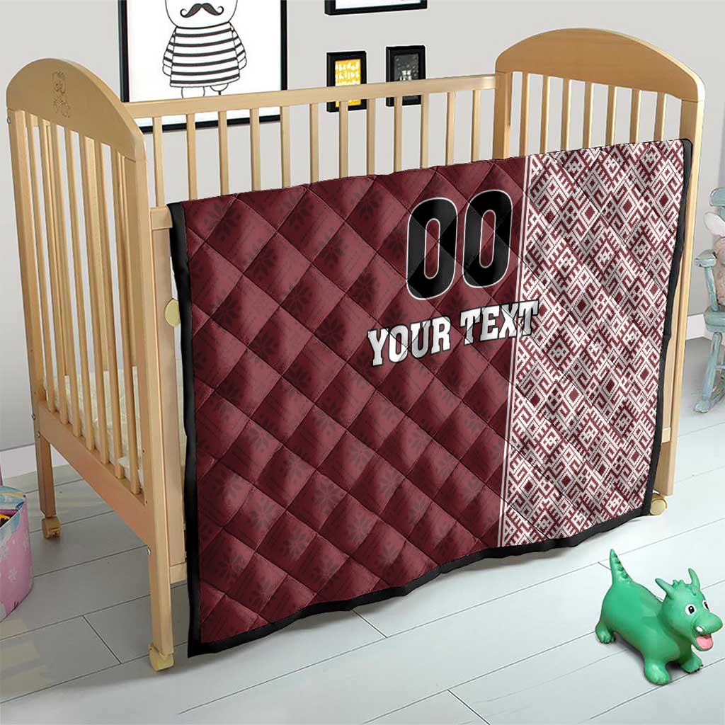 Custom Belarus Football Quilt The White Wings Red Version