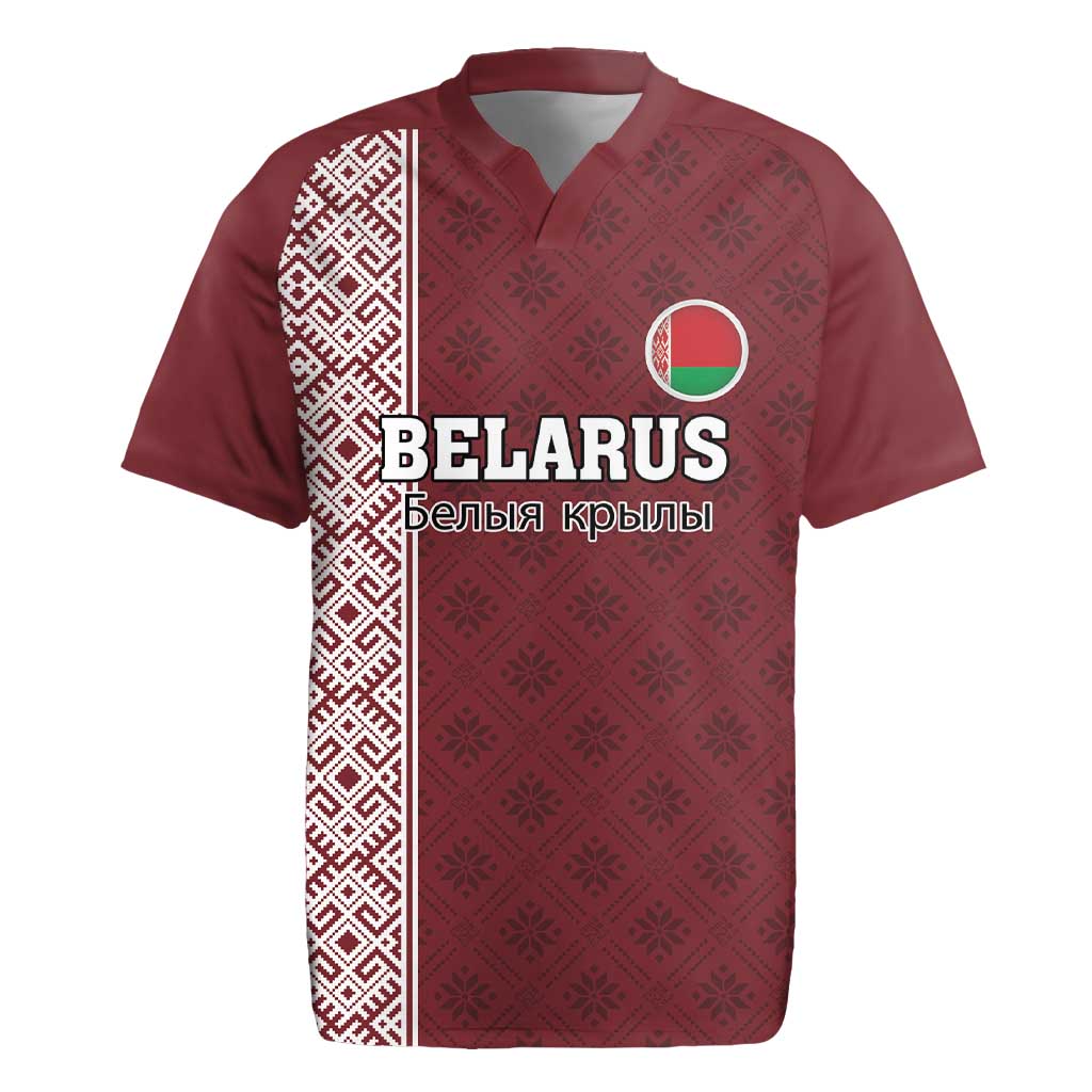 Custom Belarus Football Rugby Jersey The White Wings Red Version