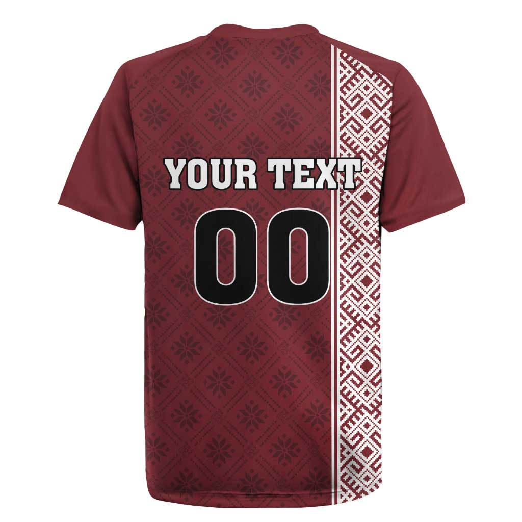 Custom Belarus Football Rugby Jersey The White Wings Red Version