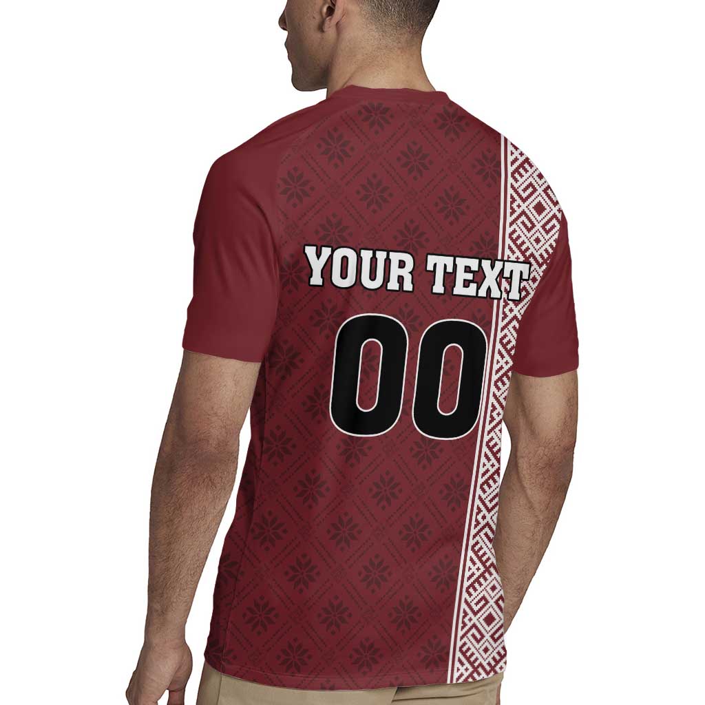Custom Belarus Football Rugby Jersey The White Wings Red Version