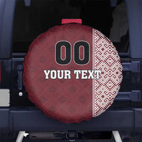 Custom Belarus Football Spare Tire Cover The White Wings Red Version