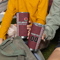 Custom Belarus Football Tumbler Cup The White Wings Red Version