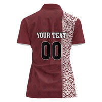 Custom Belarus Football Women Polo Shirt The White Wings Red Version