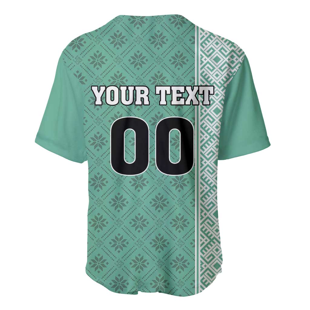 Custom Belarus Football Baseball Jersey The White Wings Green Version