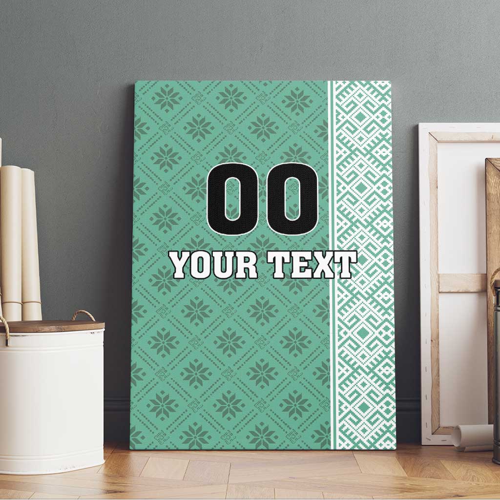 Custom Belarus Football Canvas Wall Art The White Wings Green Version