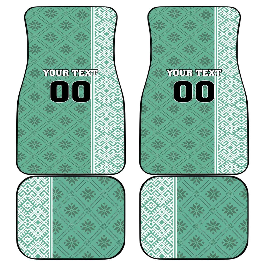 Custom Belarus Football Car Mats The White Wings Green Version