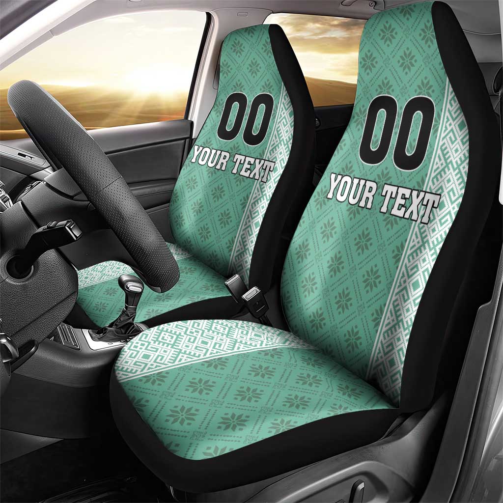 Custom Belarus Football Car Seat Cover The White Wings Green Version