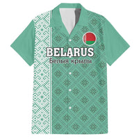 Custom Belarus Football Hawaiian Shirt The White Wings Green Version
