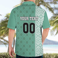 Custom Belarus Football Hawaiian Shirt The White Wings Green Version