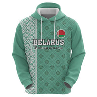 Custom Belarus Football Hoodie The White Wings Green Version