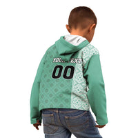 Custom Belarus Football Kid Hoodie The White Wings Green Version