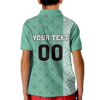 Custom Belarus Football Kid Polo Shirt The White Wings Green Version