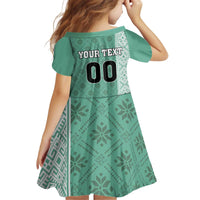 Custom Belarus Football Kid Short Sleeve Dress The White Wings Green Version