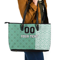 Custom Belarus Football Leather Tote Bag The White Wings Green Version