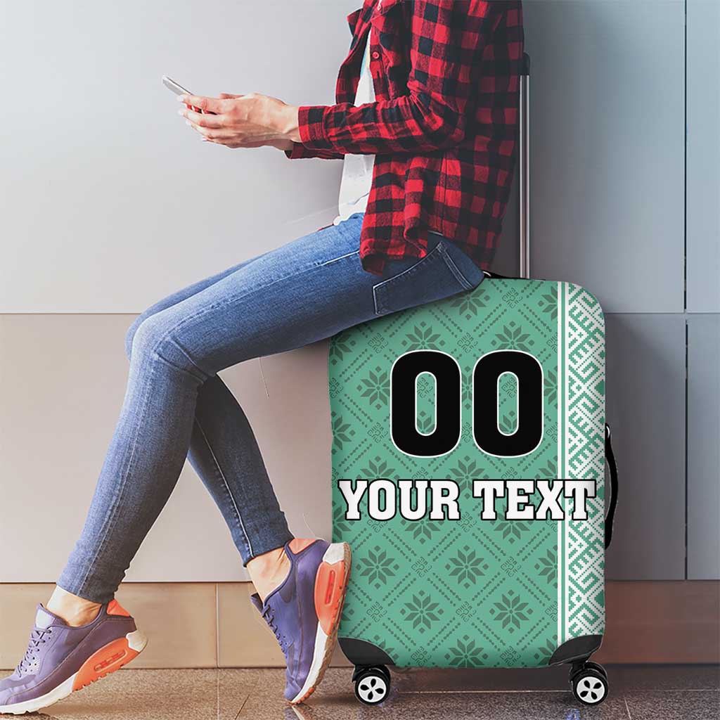 Custom Belarus Football Luggage Cover The White Wings Green Version