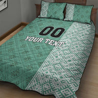 Custom Belarus Football Quilt Bed Set The White Wings Green Version