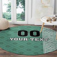 Custom Belarus Football Round Carpet The White Wings Green Version