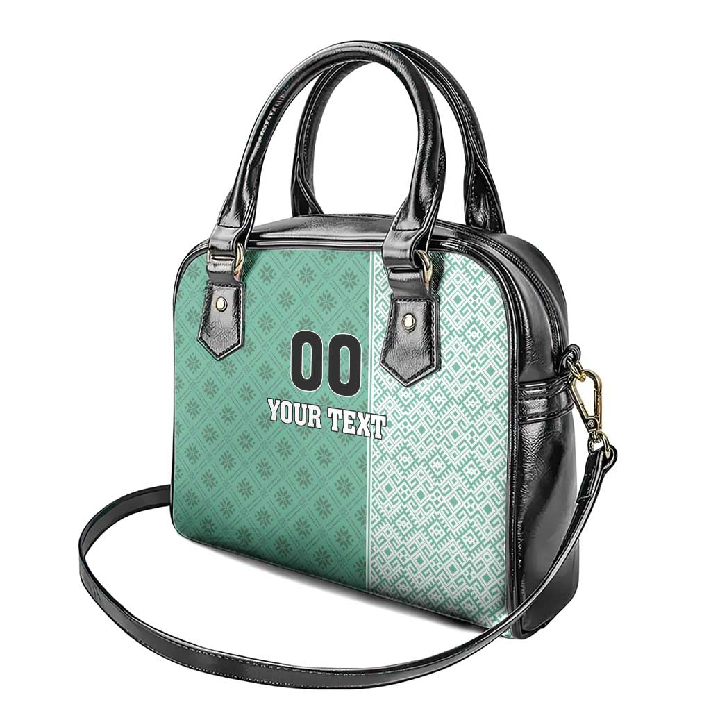 Custom Belarus Football Shoulder Handbag The White Wings Green Version