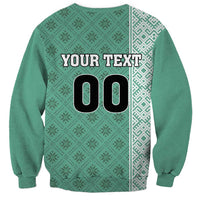 Custom Belarus Football Sweatshirt The White Wings Green Version