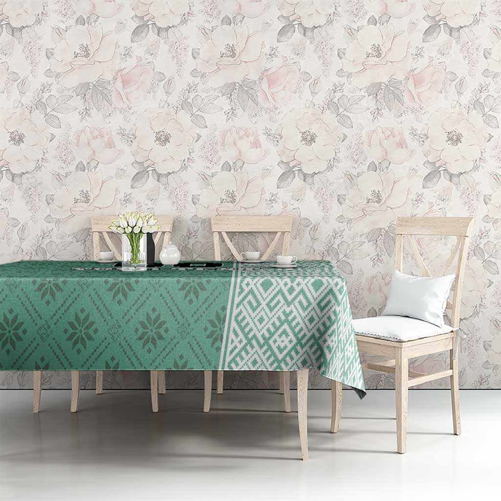Custom Belarus Football Tablecloth The White Wings Green Version